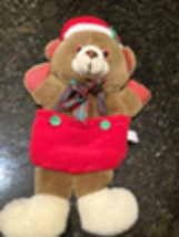 Teddy bear with Santa hat and red shorts Approx 15.5” - £23.69 GBP