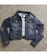 Wax Jean Womens M Medium Basic Denim Long Sleeve Pockets Blue Cropped Ja... - €17,17 EUR