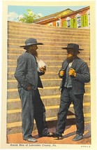 Amish Men, Lancaster County, Pennsylvania, vintage postcard - £9.25 GBP