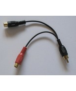 Trisonic 4&quot; 24K Gold Plated Cable 1 RCA Male Plug to 2 Female Jacks TS-1... - $3.16