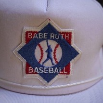 Vintage Babe Ruth Baseball Captain Coach White Mesh Trucker Hat Cap Adjustable - £19.77 GBP