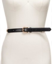 MSRP $33 I.n.c. Smooth Belt with Chain-Link Detail Black Size Medium - $14.25