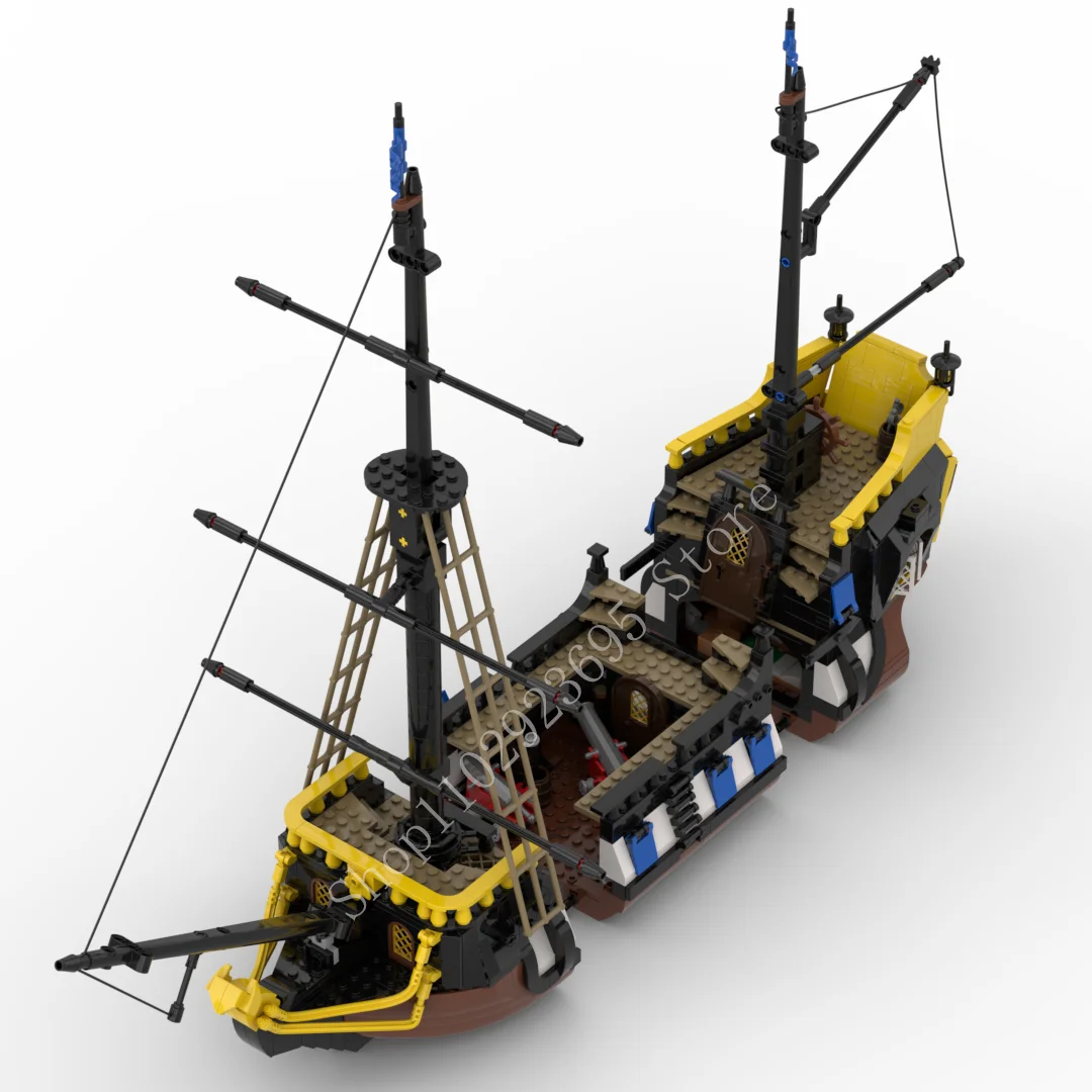 1131PCS MOC Building Blocks Royal Navy Warship Model Pirate Ship Exploration - £147.53 GBP