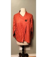 Jessica London Shirt Coat Size 14W Orange Vintage  - $23.04