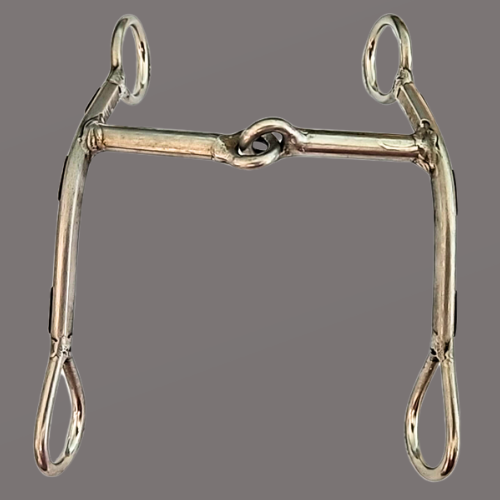 Western Broken Mouth Shanked Bit Show Stainless Brass 4 1/2&quot; Mouth - $30.68