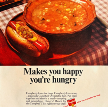 1966 Campbell&#39;s Vegetable Beef Soup Advertisement Vintage Canned Food DWYY1 - $368.72 MXN
