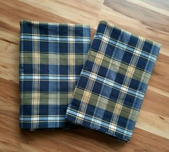 Pair of Nautica Surfside Plaid King Sized Pillowcases Very Nice Condition - £33.44 GBP