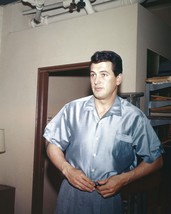 Rock Hudson 1950&#39;s off-screen portrait in casual silver shirt 8x10 inch photo - £7.62 GBP