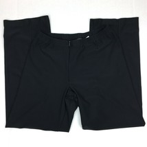 Nike Dri Fit Crop Pants MEDIUM (8-10) Black Straight Leg Front Zip Run W... - $12.99