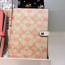 NWT Coach Notebook In Signature Canvas With Heart Print CP378 - £70.18 GBP