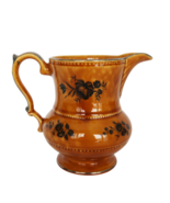 Vtg Elijah Cotton Lord Nelson Ware England Brown Glaze floral Pitcher - $24.99