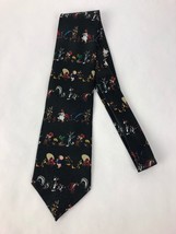 Looney Tunes Tie Necktie Black - Full Cast Of Characters * Must See Fstshp ** - £8.64 GBP