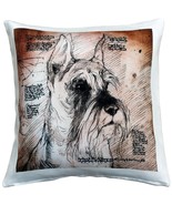 Schnauzer Cropped Ears Dog Pillow 17x17, with Polyfill Insert - $49.95
