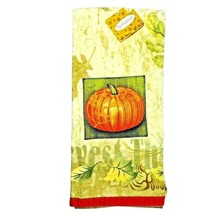 Pumpkin Harvest Thyme Kitchen Towel 1-Piece Autumn Leaves Thanksgiving Holiday - £7.70 GBP