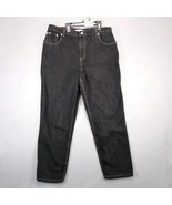 Vtg Tommy Hilfiger Jeans Men&#39;s 34x30 Black Denim 2002 Y2K Skater Wide Le... - $36.00