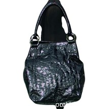 Donald Pliner Black Tortoise Leather Purse Handbag New Large Tote Shoppe... - $318.00