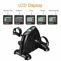 Mini Exercise Bike Desk Pedal Bicycle For Leg And Arm Cycling Exerciser W/ Lcd - £58.51 GBP