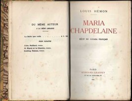 Maria Chapdelaine Louis He?mon French Canada Grasset 1924 - £79.34 GBP