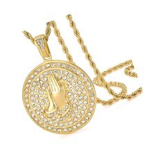 Hip Hop Jewelry 18k Gold Plated Iced Out Bling Ankh - £44.18 GBP