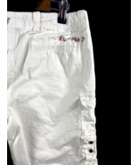 Ralph Lauren 1967 Cargo Shorts Size 20 Boys White Pockets Embroidered Na... - $663.52 MXN