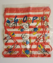 NIP Peanuts Snoopy diving swimming vinyl string backpack beach bag Crear... - $29.99