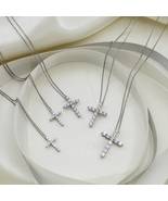 1/5Cttw to 1.00Cttw Classic Real Diamond Cross Necklace Pendant in 925 S... - £36.82 GBP+