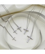 1/5Cttw to 1.00Cttw Classic Real Diamond Cross Necklace Pendant in 925 S... - $46.99+