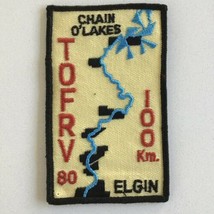 Chain O&#39;Lakes TOFRV 80 100 KM Elgin Vintage Cycling Patch - £11.65 GBP