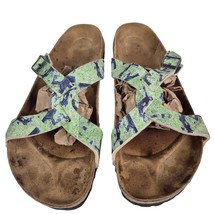 Birkenstock Birkis Size 39 L8 Sylt Criss Cross Slip On Sandal Green Blue... - $49.50