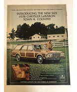 1978 Chrysler LeBaron Town And Country Car Vintage Print Ad pa7 - $13.62 CAD
