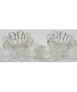 Vintage Pair of Beaded Bubble Glass Candle Stick Holders - £9.30 GBP