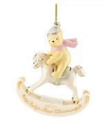 Lenox Disney 2017 Pooh Baby&#39;s 1st Christmas Rocking Horse Ornament First... - $426.27 MXN