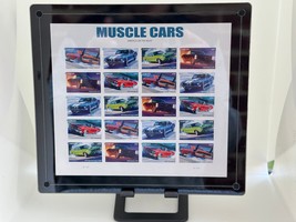Muscle Cars Collectable Postage Stamp Framed Artwork - £63.70 GBP