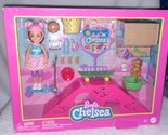 Barbie Chelsea 5&quot; Doll &amp; Skate Park Playset New - £7.75 GBP