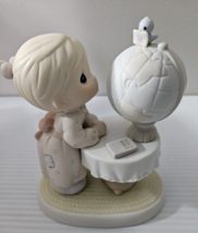 Precious Moments Porcelain Figurine What The World Needs Now c.1991  524352 - £15.21 GBP