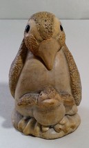  Signed Berra Thorn Arts Penguin mom and chick figurine - $18.00