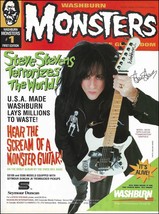 Steve Stevens 1993 Washburn SS100 Frankenstein Monster Series guitar ad print - $4.23