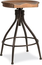 Brown Hillsdale Worland Adjustable Swivel Backless Stool. - £109.96 GBP