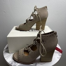 Buckle BKE Siren Taupe Gladiator Block Heeled Sandals With Box Women Size 9 - £22.77 GBP