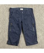 Vintage American Eagle Shorts Womens 0 Blue Cargo Bermuda Cotton Y2K - $25.04 CAD