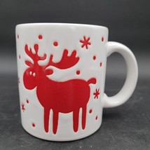 Rare Waechtersbach Red Moose Christmas Ceramic Coffee Cup Mug Germany - $14.84
