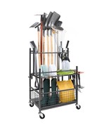 VEVOR Garden Tool Organizer, 16 Slots with Hooks, Yard Tool Tower Rack w... - $123.99