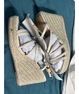 Torrid Strappy Lace Up Platform Wedge Beige Sandals Size 12W-NWT - $730.32 MXN