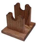 Oak Wood Gun Rack Stand Plain Rifle Shotgun 2 Pc. Table Display - Walnut... - $650.93 MXN