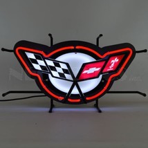 Corvette C5 Car Dealer Auto Garage Racing Neon Sign With Backing 24&quot; by 13&quot; - £348.34 GBP