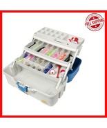 Luxury Fishing Tackle Kit: Aqua Blue 3-Tray Box with Essential Gear Inside - $660.61 MXN