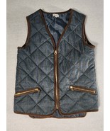 CREMIEUX Quilted Vest Zip Up Outdoor Wear womens size XS brown lining go... - $522.87 MXN