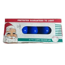 (5 Pack) Blue  Transparent C -7 12 Bulbs Christmas - £6.15 GBP