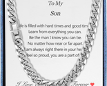 Birthday Gifts for Son from Mom, Cuban Link Chain Necklace for Men, Dad ... - £16.74 GBP