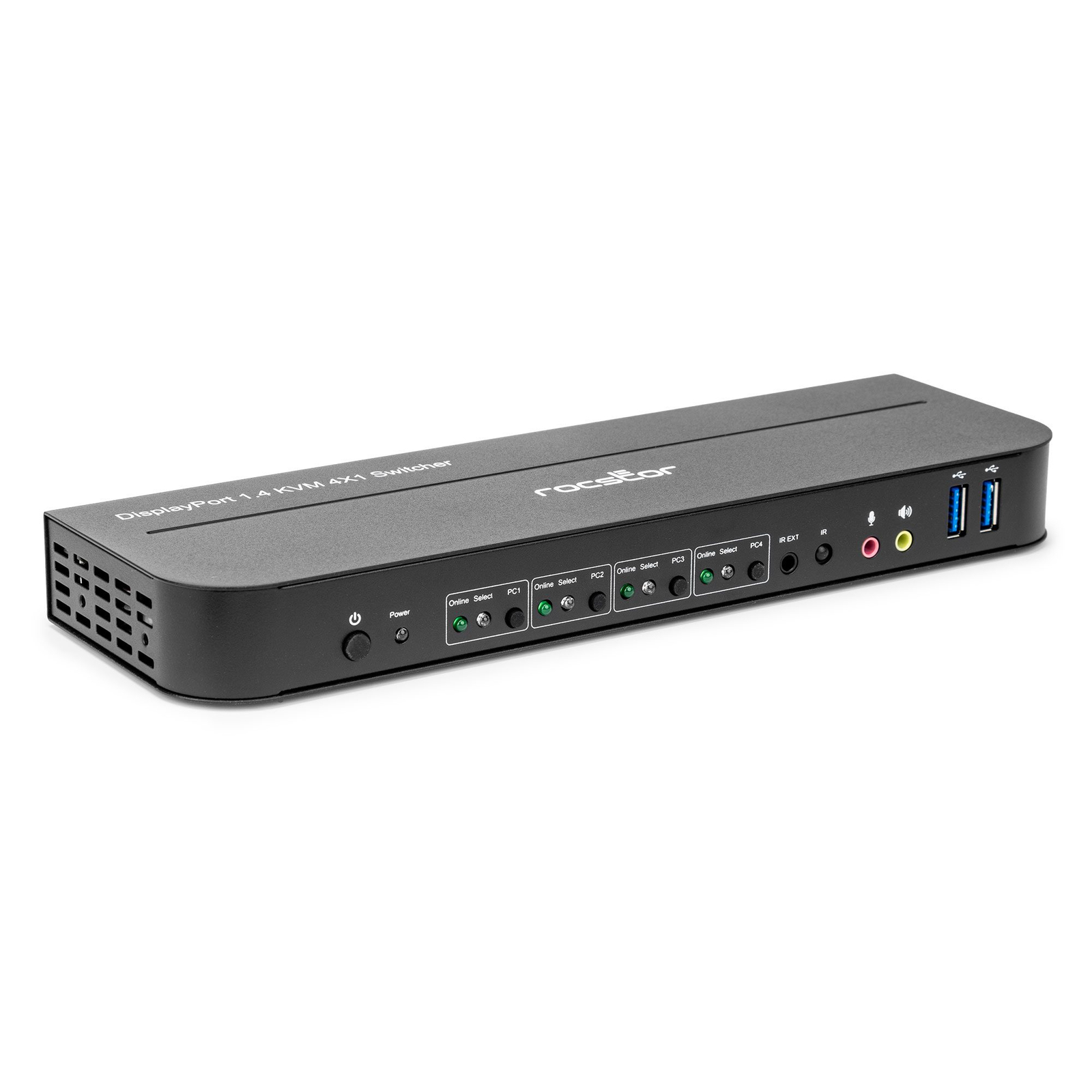 Rocstor Y10A327-B1 4X1 KVM SWITCH DISPLAY 4PORT/USB KVM SWITC - $184.57